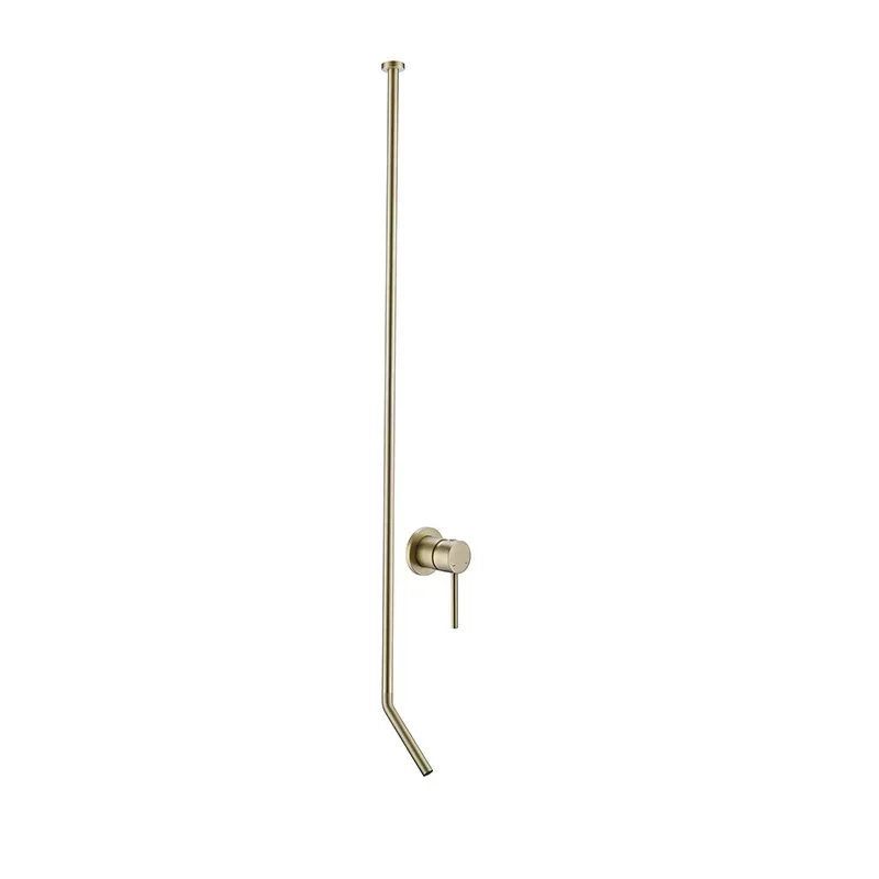 Hanging Ceiling Brushed Gold Matt Black Bathroom Basin Sink Tap Drop Faucet Water Mixer