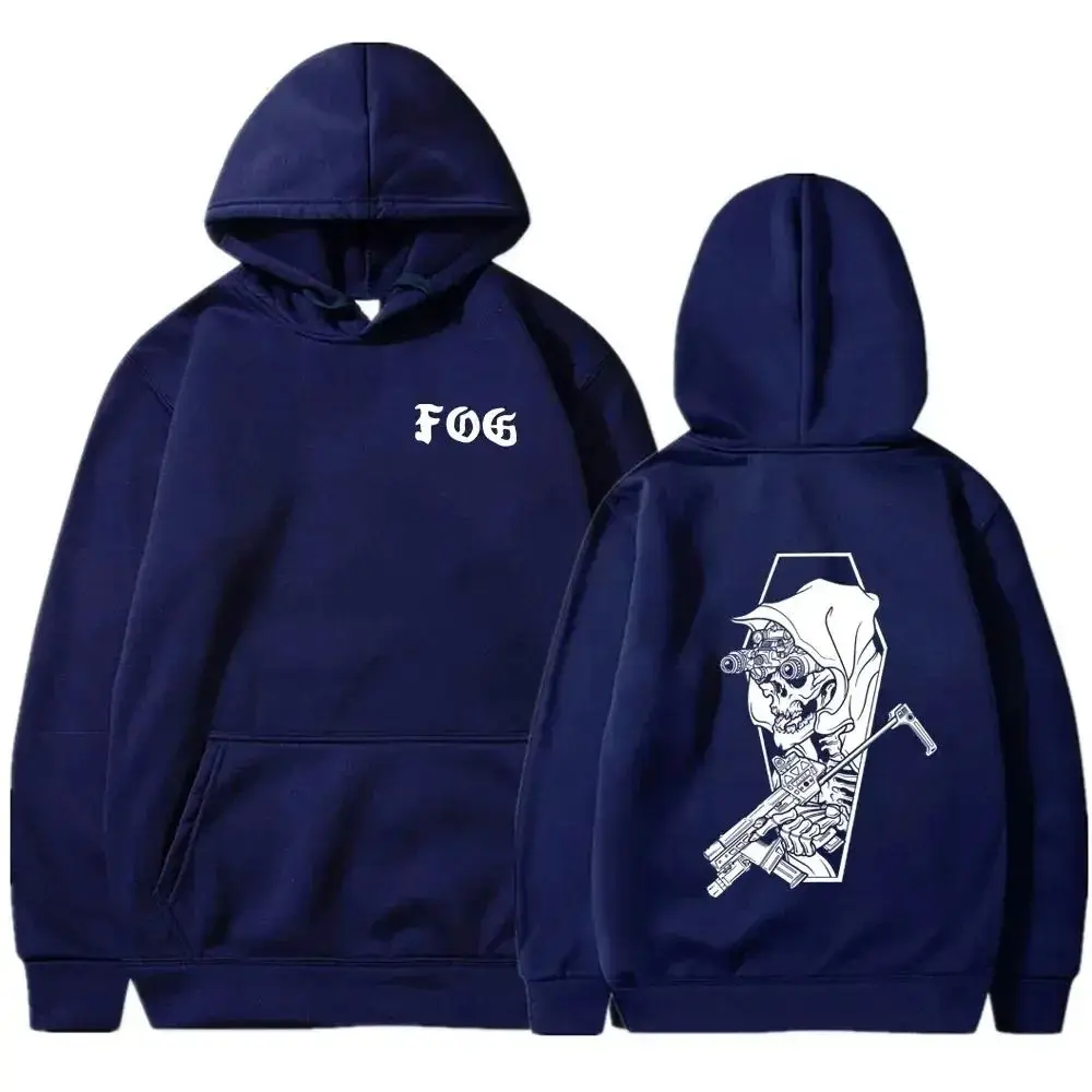 Sudadera con capucha FOG Gbrs Forward Observations Group para hombre y mujer, estilo punk, esqueleto, estilo gótico, manga larga, informal, vintage, de gran tamaño