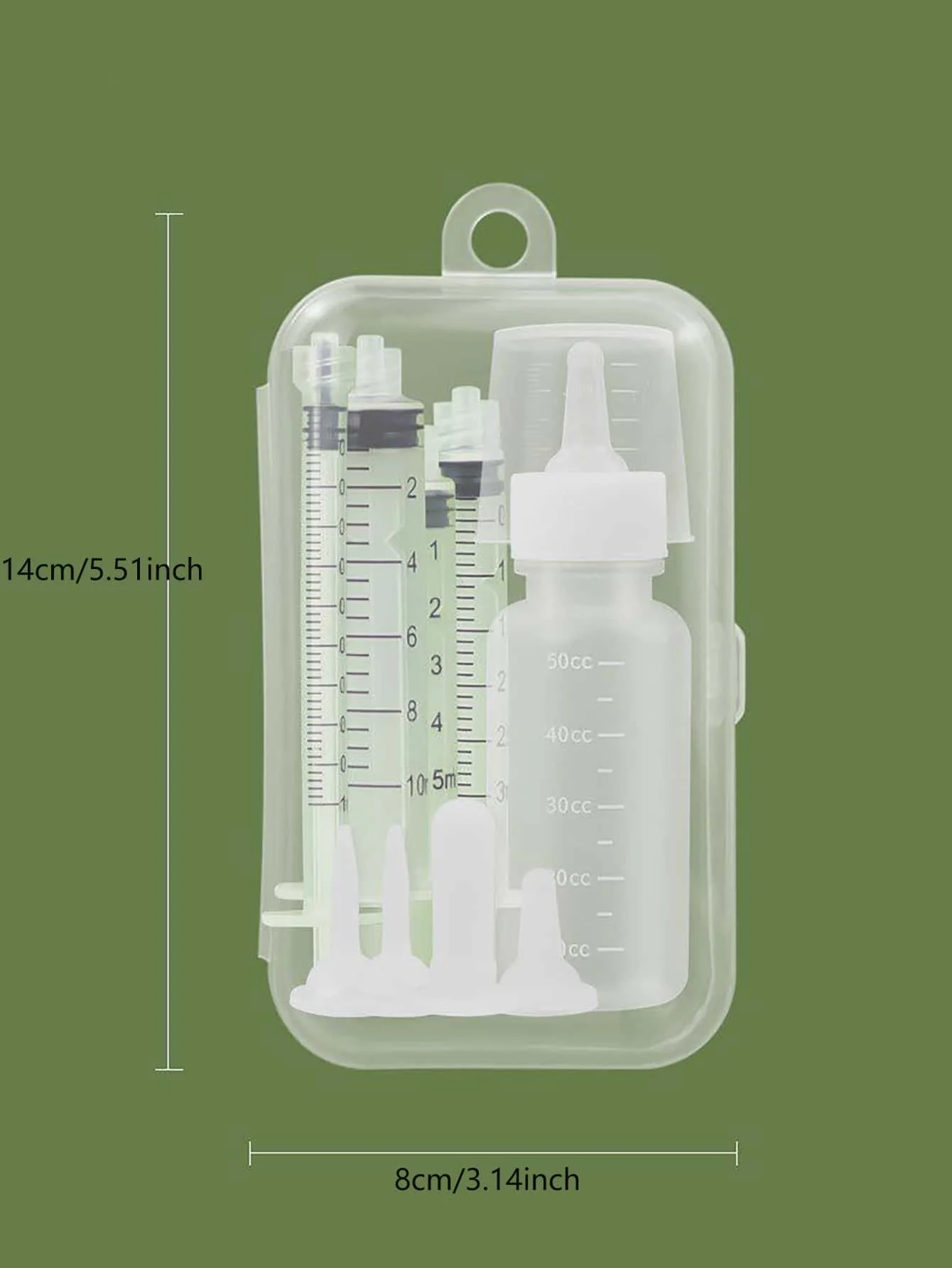 1set-Comfortable grip small pet nursing bottle set - easy to clean kitten bottle feeder set