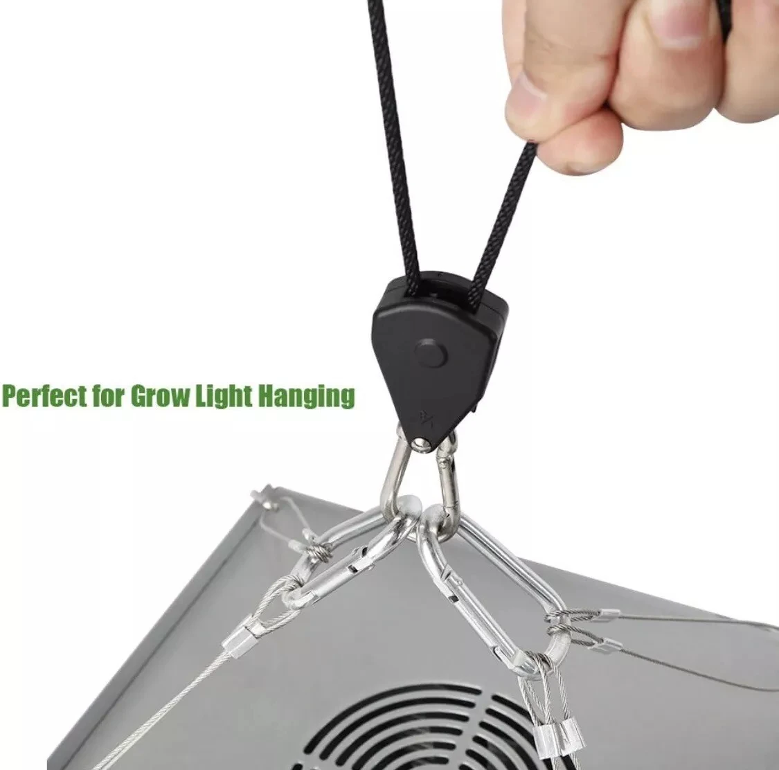 8 Inch Adjustable Lanyard Hanging for Tent Fan Grow Plant Lamp Pulley Ropes Pulley Lifting Hookley Hook 1 pcs