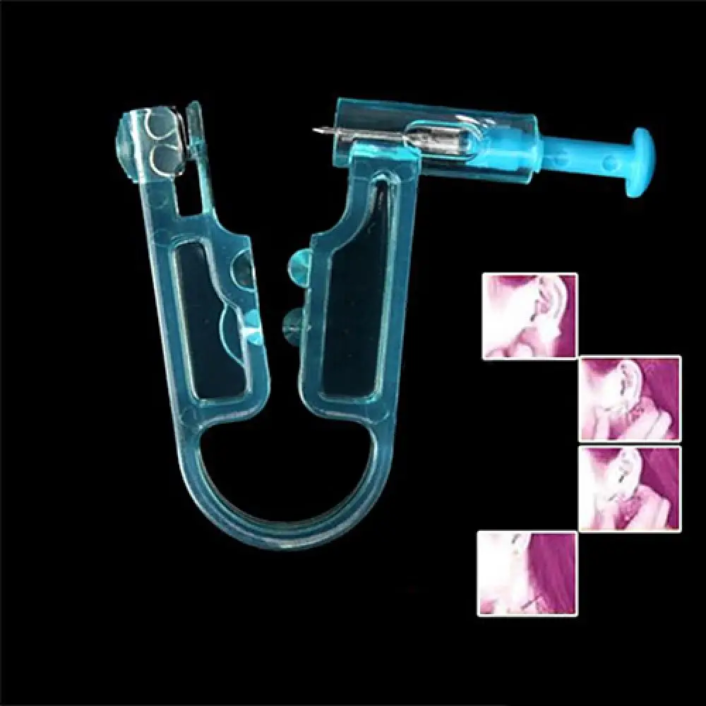 Disposable Safety Ear Piercing Gun Unit Tool With Ear Stud Asepsis Pierce Kit ear piercing gun