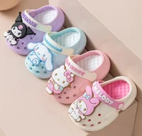 Women Cute Slides Summer Outdoor Sandals Non Slip Cloud Kuromi Cinnamoroll Hole Shoes Fashion Design Hello Kitty Slippers 1