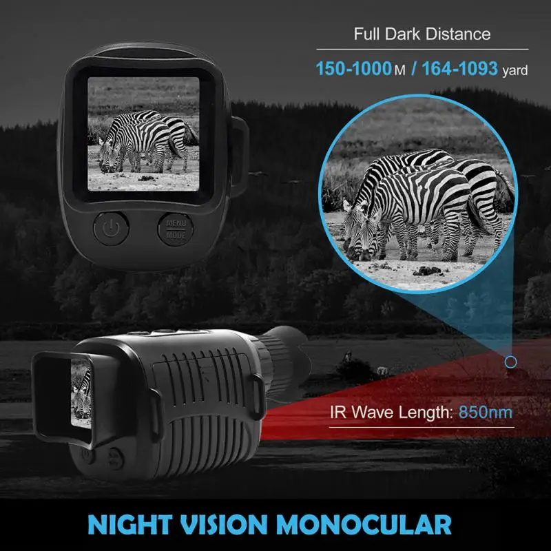 

Single eye night vision instrument 1080p high-definition infrared night vision glasses camping binoculars and night dual use