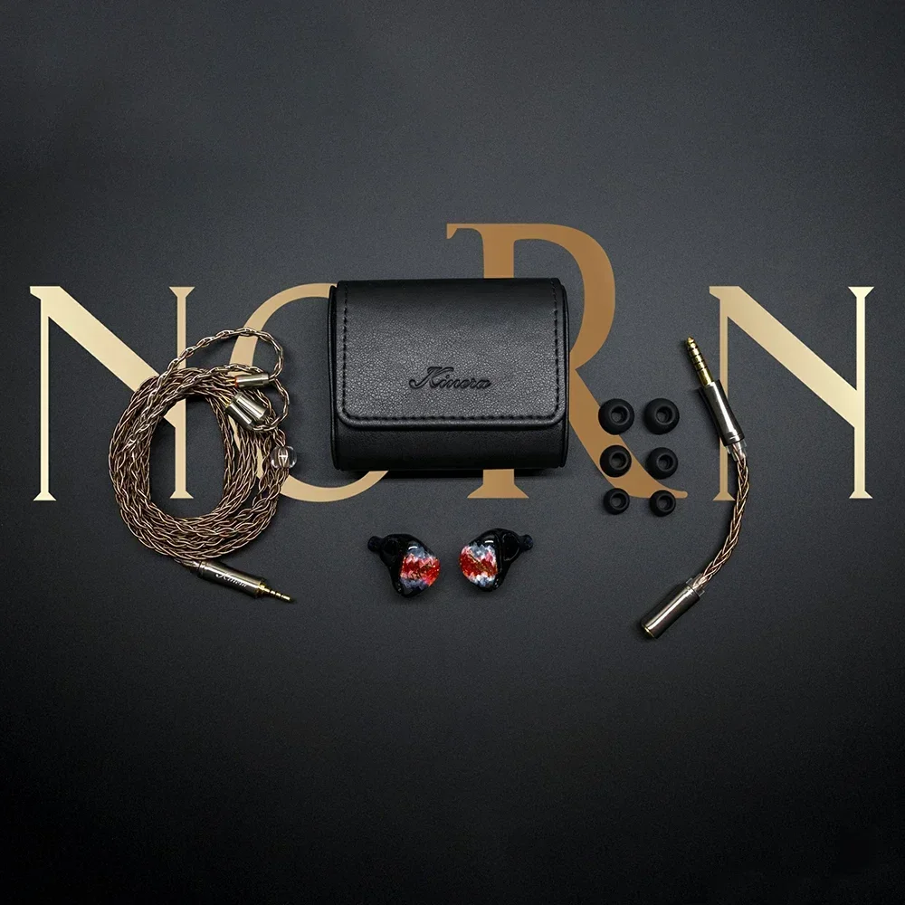 KINERA NORN IEMs HIFI in-Ear Earphone 4BA+1DD Hybrid Drivers Monitor Music DJ Earbuds Headset with 2Pin 0.78mm Detachable Cable 5
