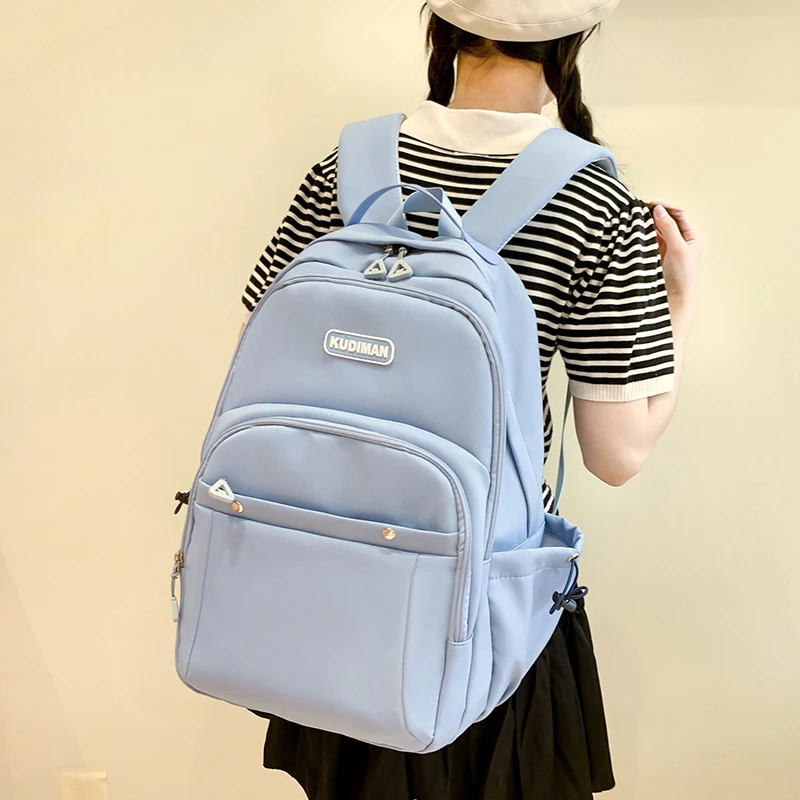 

Женские сумки в продаже, модный новый водонепроницаемый нейлоновый рюкзак, Женская дорожная школьная сумка для девочек-подростков, однотонная сумка для книг