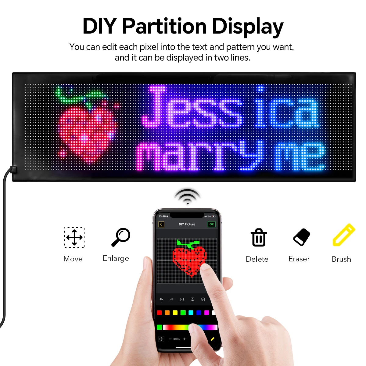 لوحة إعلانات LED مصفوفة RGB