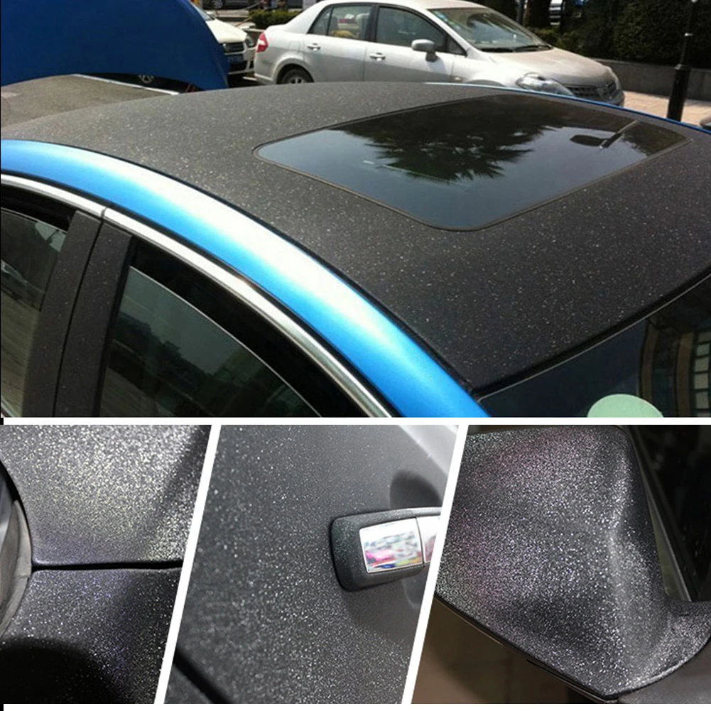 Pellicola per carrozzeria per styling auto Pellicole in vinile lucido con diamanti glitter neri Avvolgere per la carrozzeria dell'auto Adesivo per auto Decorazione automatica Decalcomania per moto - Image 4