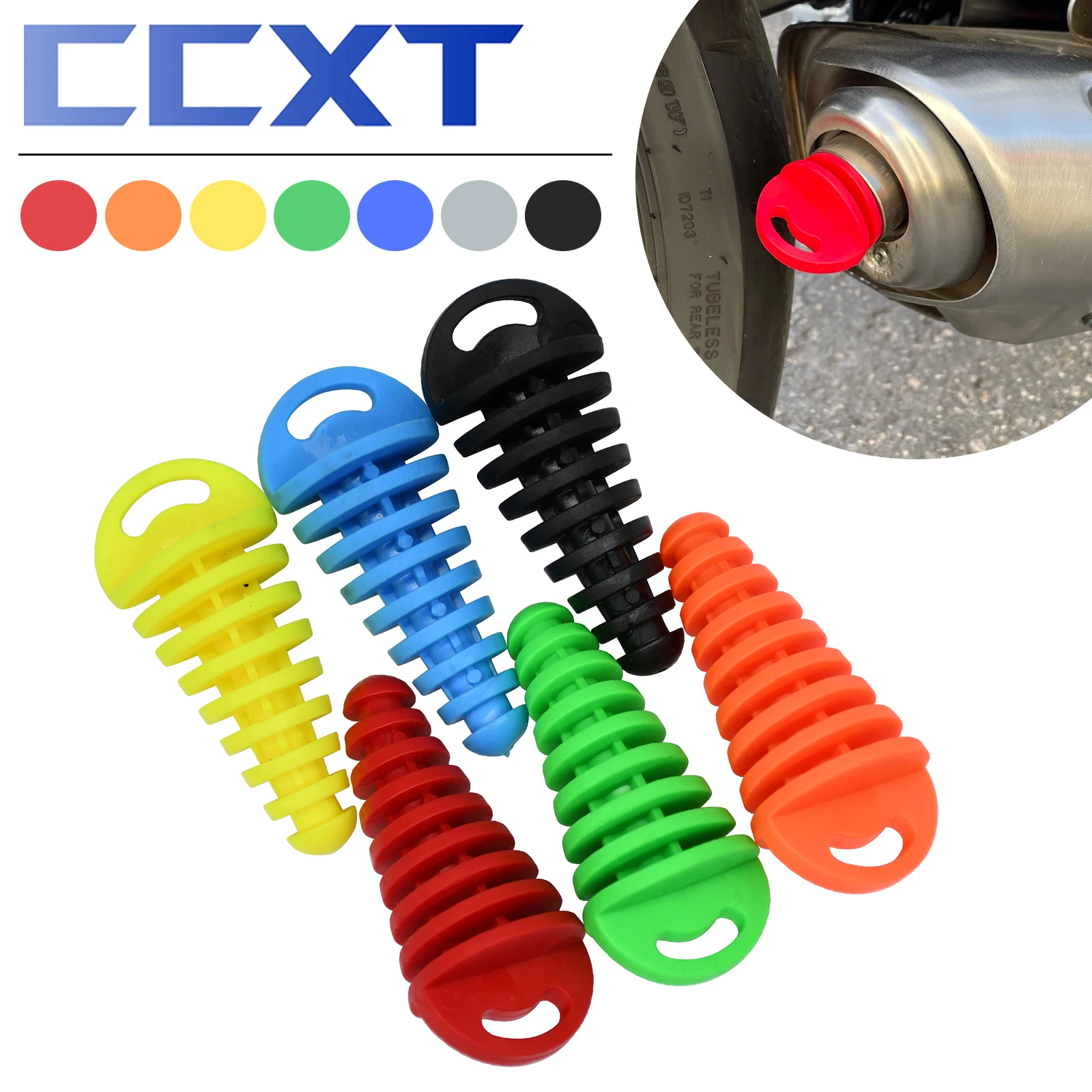 

Motorcycle Exhaust Pipe Plug Tailpipe PVC Air Bleeder Plug Wash Plug Pipe Protector For Honda Yamaha Kawasaki Suzuki ATV KTM etc