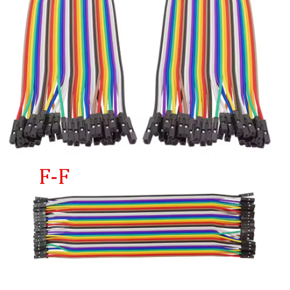 Versatile 40-Pin Jumper Wire Set - Multisize Male & Female Connectors for DIY Electronics Projects