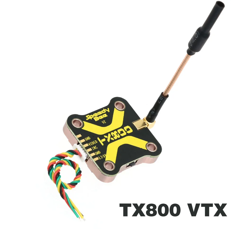 SpeedyBee TX800 VTX 5.8G 48CH PitMode 25mW/200mW/400mW/800mW Output Long Range Transmitter Tramp Support For RC FPV Racing Drone - image 1 of 6