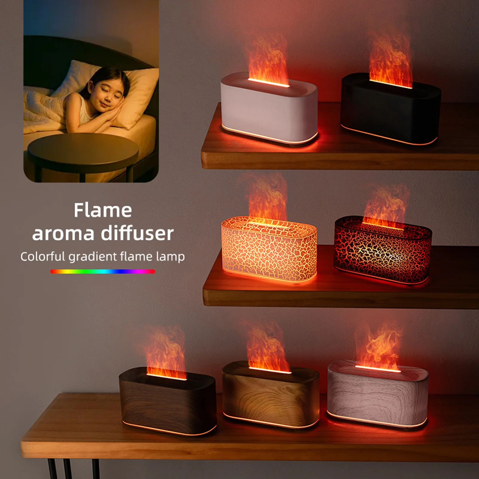 Air Humidifier Essential Oils Diffuser with 7 Colors Light Home Automatic Fragrance Mist Maker with Auto-Off Protection for Bedr