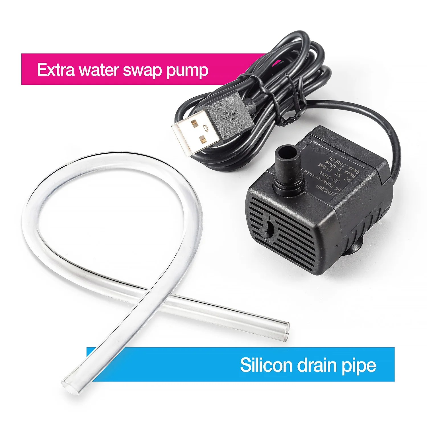 USB Mini Desktop Aquarium Built-in Water Pump LED light Filter