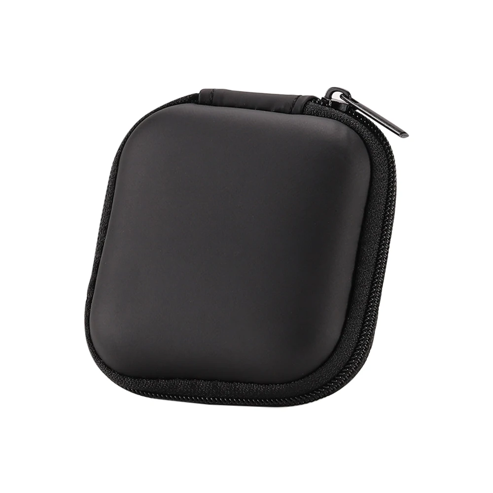 Mini Square EVA Carrying Case for Headphones - Cable Management Box for Bluetooth Earphones, Wired Headset, Earbuds