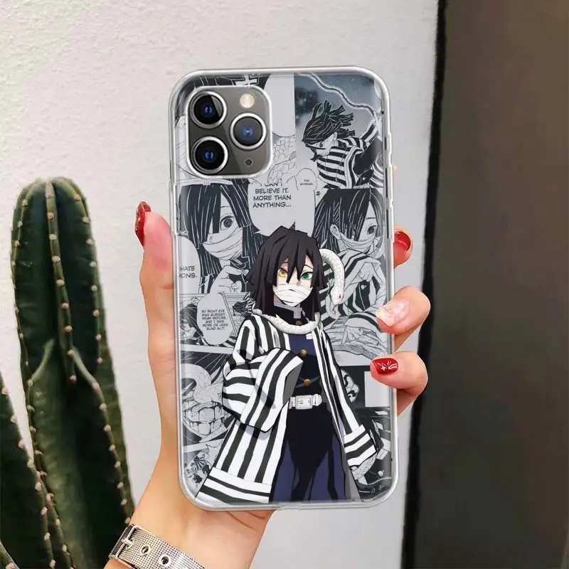 thumbnail image 1 of Funda de teléfono Demon Slayer Obanai Iguro, para iPhone 16, 15, 14, 13, 12, 11 Pro Max, X, XS, XR, 7 Plus, 8 SE, Apple, 1 of 5