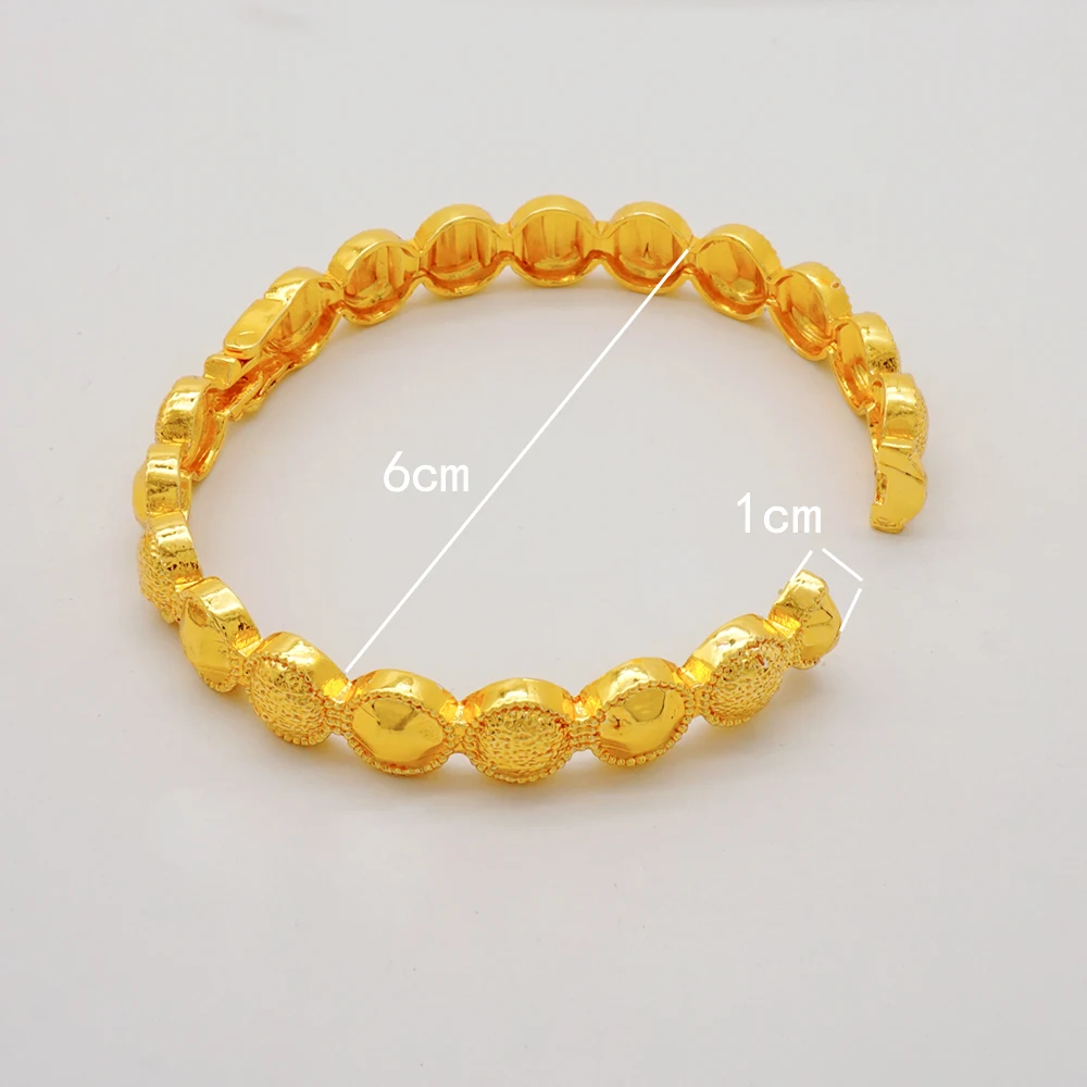 Dubai Gold Color Bangles For Women Indian African Bracelets Charm Wedding Ethiopian Arabic Hand Jewelry Party Gift