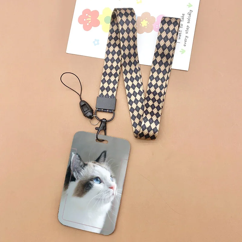 Versatile Animal Print Lanyard with ID Badge Holder & Charm