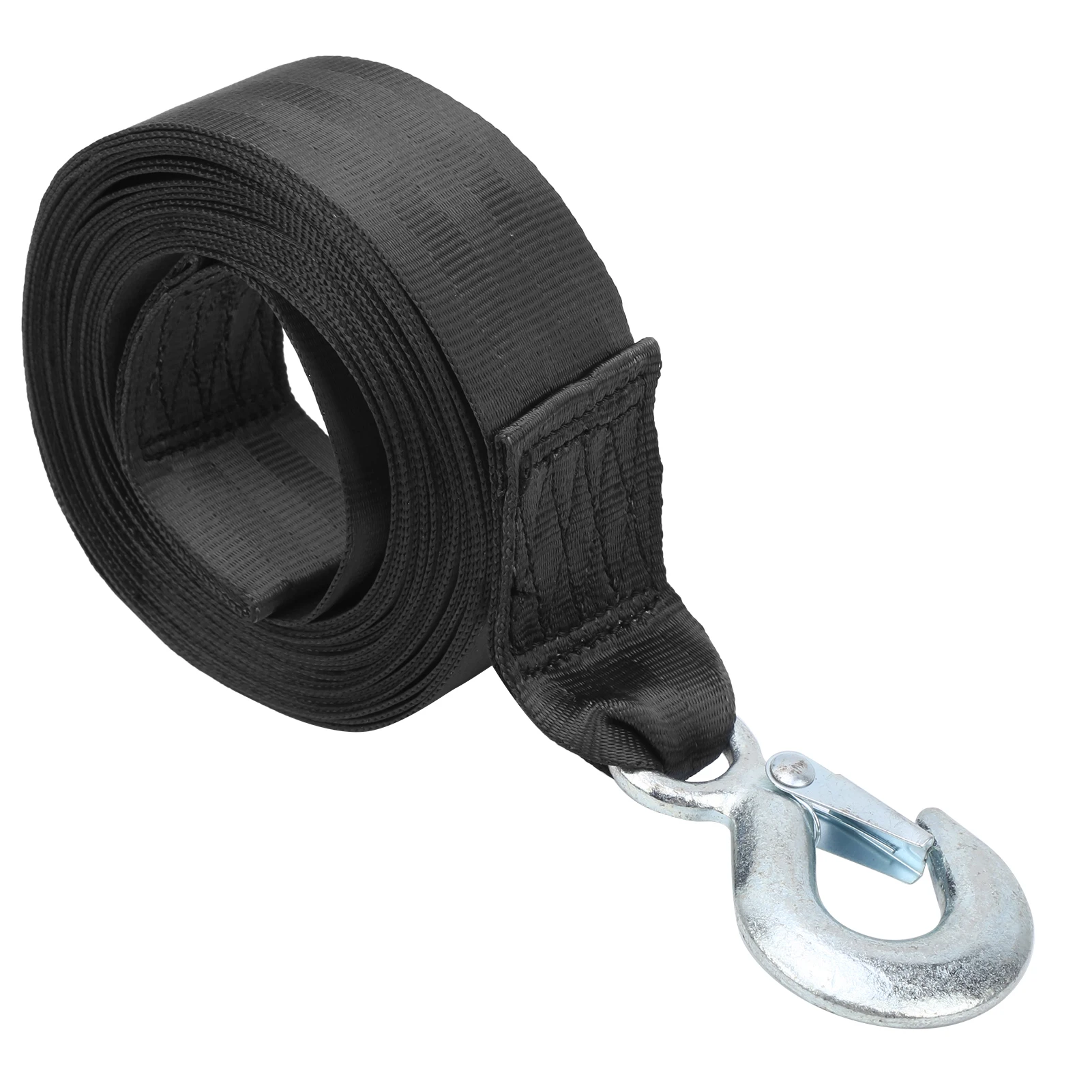 6 m Windengürtel, 5 cm Breite, hochfester Polyester-Anhängergürtel, Marine-Winde-Wechselband, schwerer Haken-Sicherheitsgurt – Detail 7