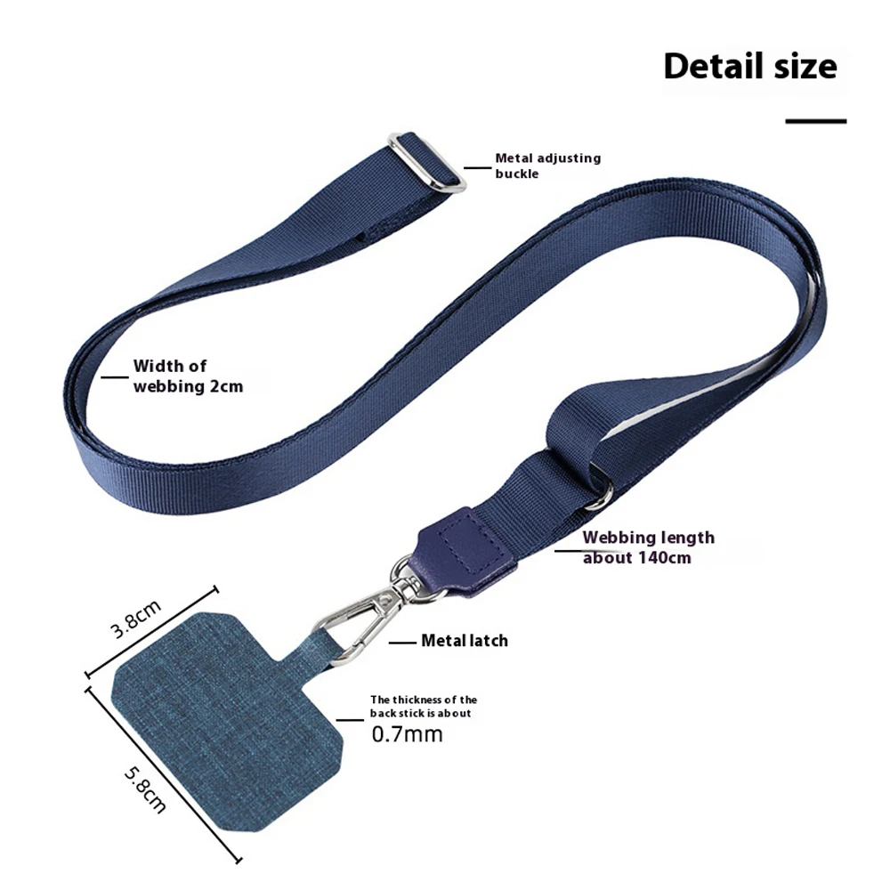 Multi Functional Phone Lanyard Crossbody Adjustable Neck Hanging Phone Pad Mobile Wrist Rope Can Be Carried Back