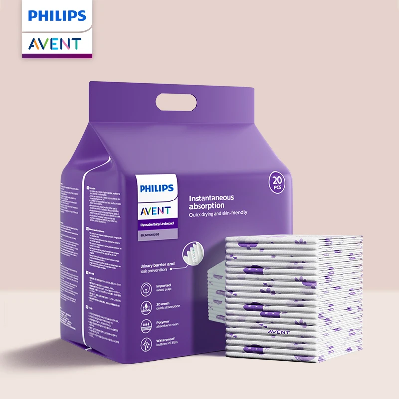 PHILIPS AVENT Disposable Baby Changing Pad Rapid absorption No dampness, no leakage Baby care pad 20 pieces
