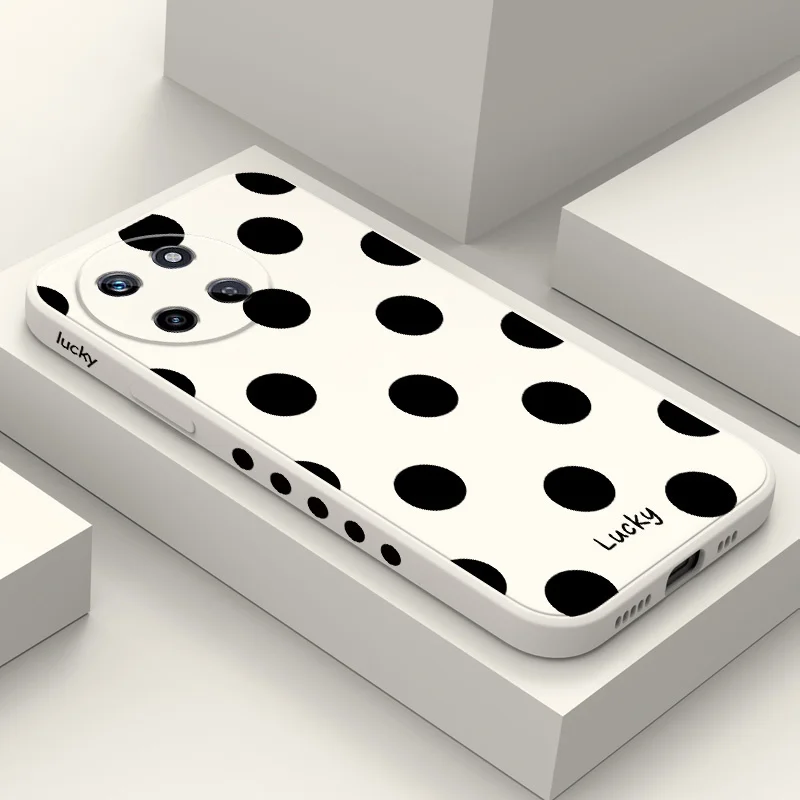 French Polka Dots Liquid Silicone Phone Case