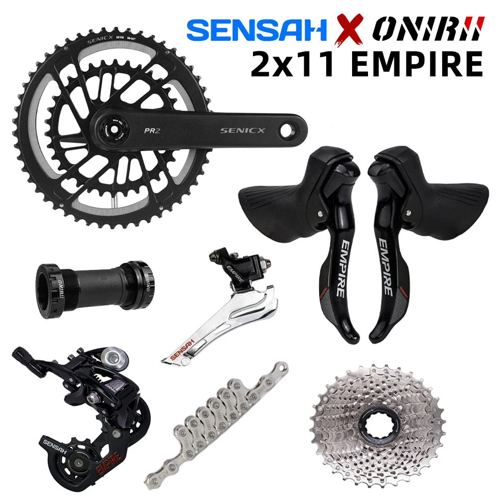 

SENSAH EMPIRE 2x11 Speed Groupset with SENICX PR3/PR2 Crank Shifter Fore Rear Derailleur for Road Bike 4700 5800 R7000 UT105 NEW