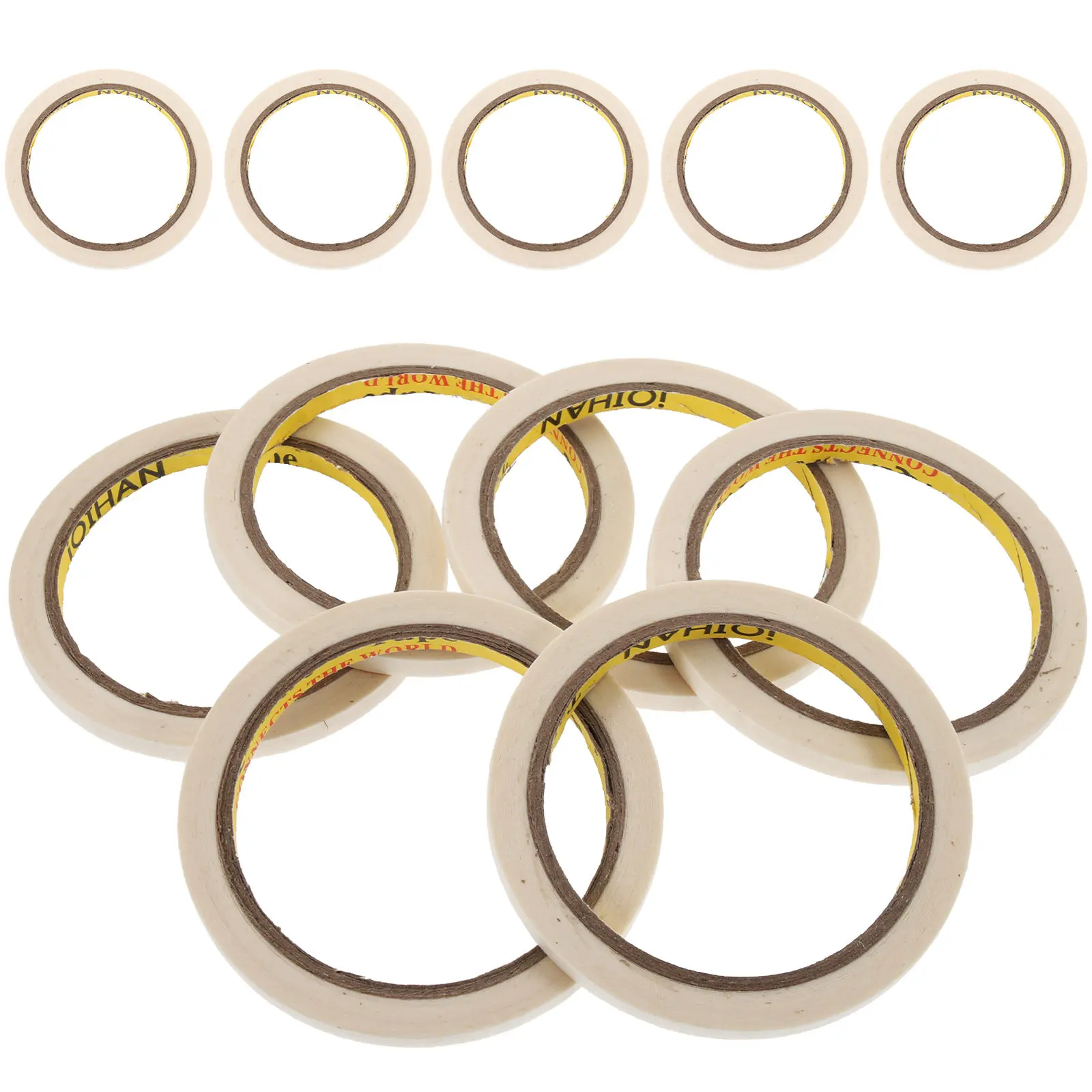 20롤 프리미엄 종이 마스킹 테이프, 페인팅 공예 DIY 아트 프로젝트 표면 보호, 벽, 나무, 유리에 깨끗하게 제거 가능