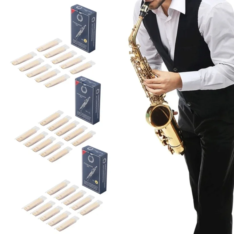 

10Pcs Sax Reed with Strength 2.0 2.5 for Bb Soprano Saxophone Parts