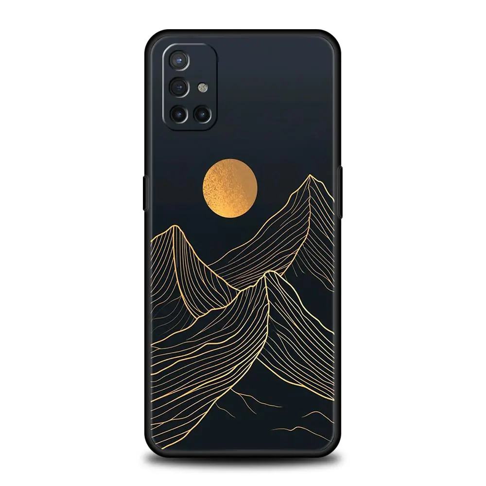 Abstract Mountain Sunrise Line Phone Case Cover