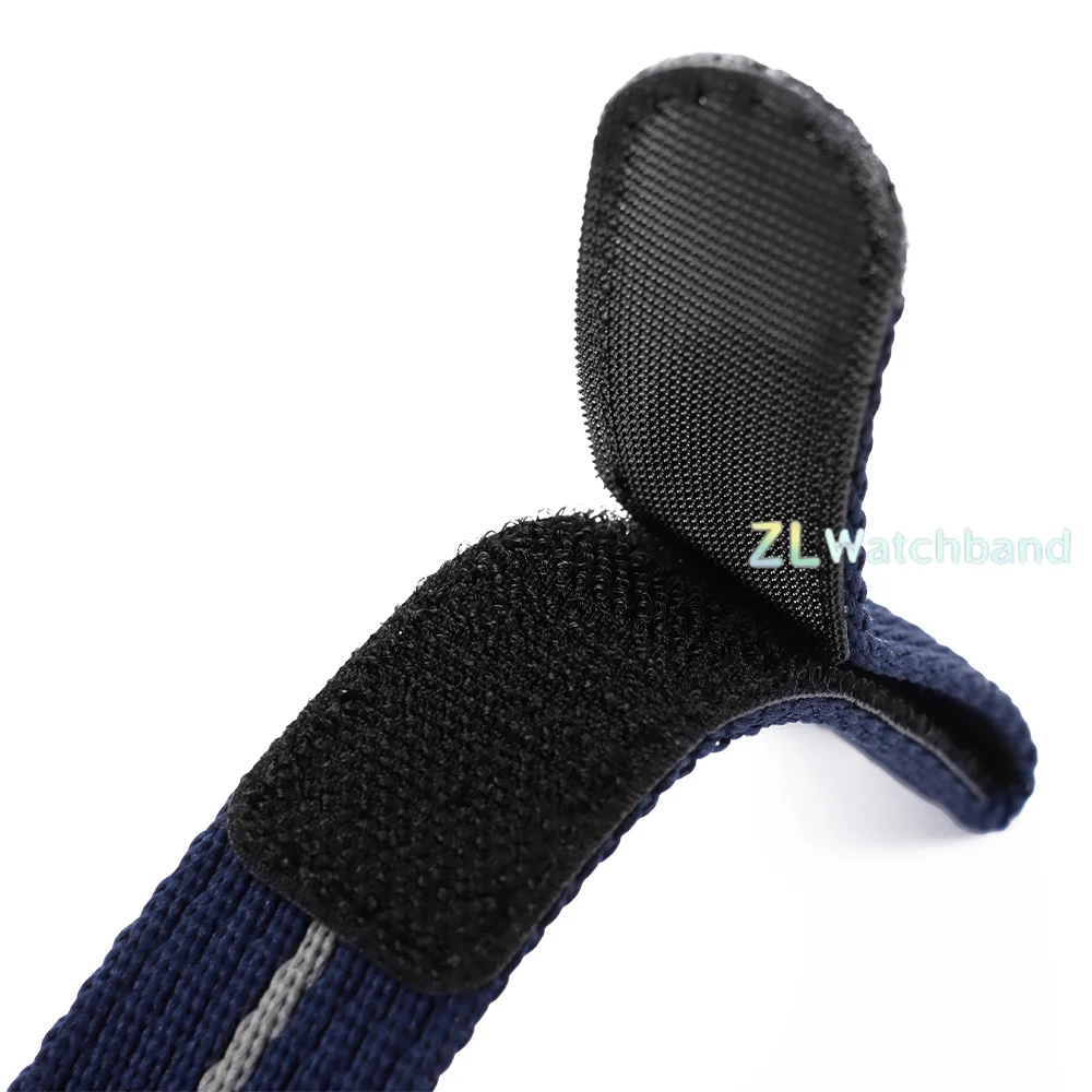 Military-Grade Nylon Hook & Loop Waterproof Watch Band - 20mm/22mm
