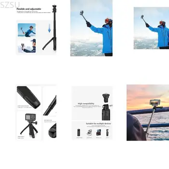 Treppiede regolabile per selfie per fotocamera per telefono SZSU con asta prolunga da 14,5-27 impugnatura design per