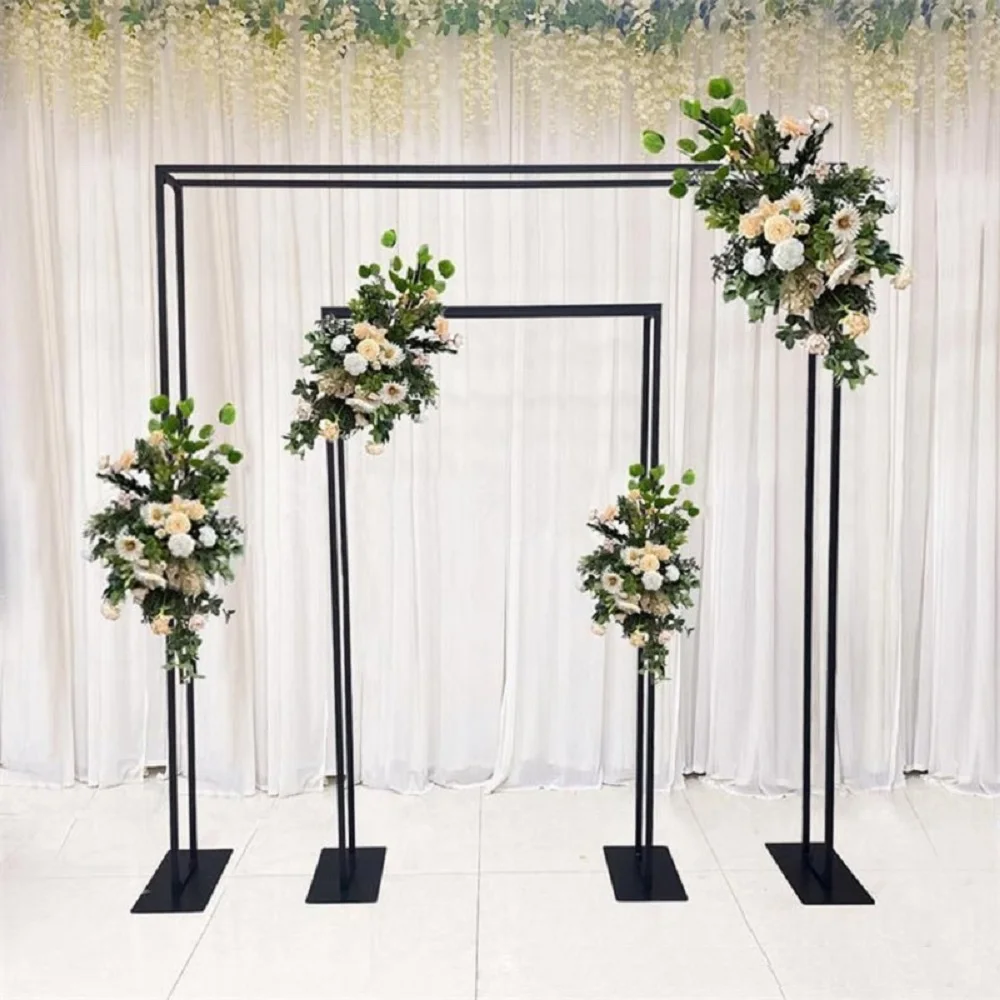 New Wedding Arch Square Double Background Arch Flower Stand Metal