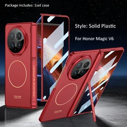 360 - Degree Rotating Hinge Protector Case for Honor Magic V6 (Red for V6)