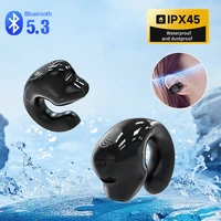Wireless Ear Clip on Headphone TWS Bluetooth 5.3 Earphone Single in-Ear HiFi Stereo Touch Control Sports Headset with Mic 1