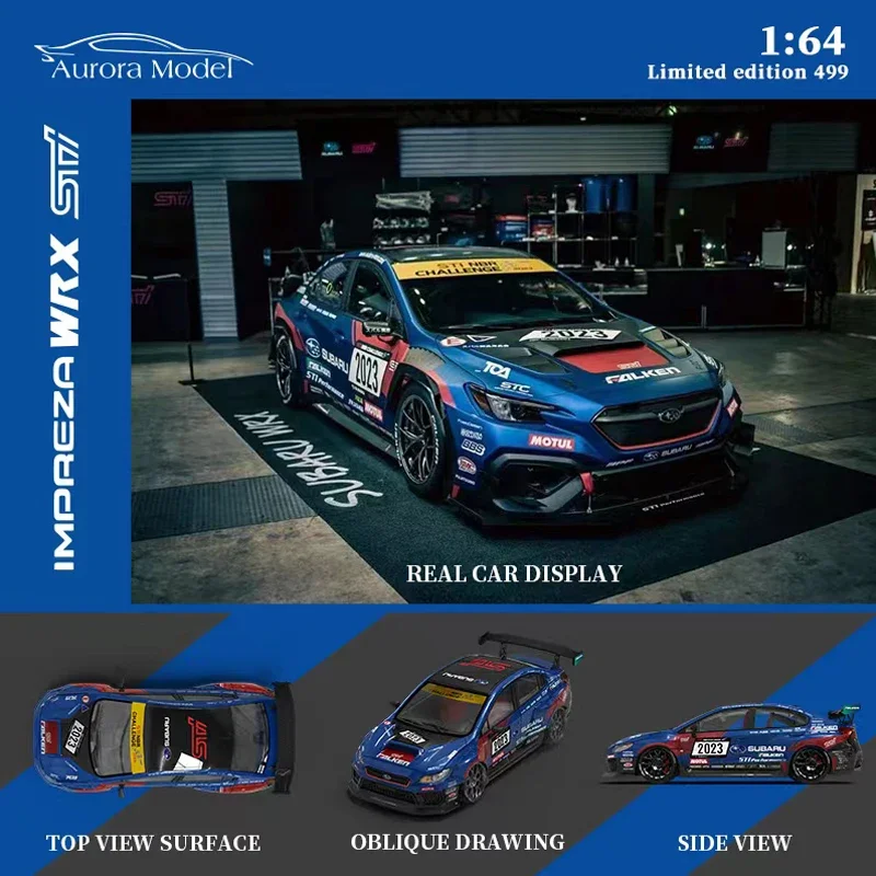 

Aurora 1:64 Model Car STI Alloy Die-Cast Racing Vehicle Display - Blue