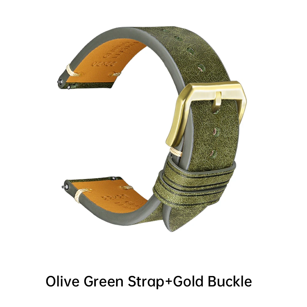 Premium Full Grain Leather Watch Strap with Quick Release