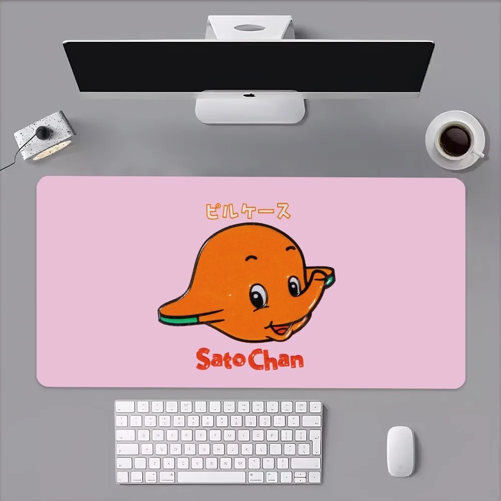 Cartoon Sato Chan Cute Mouse Pad Computer Laptop Gaming Office Wrist Guard Non Slip Keyboard Pad 3