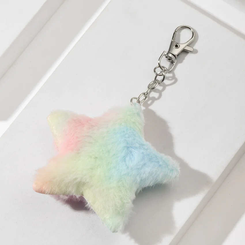 Plush Pompoms Keychain Rainbow Love Heart Butterfly Cat Star Fur Ball Bag Pendant Girl Backpack Charm Car Hanging Accessories 23 S87c4259ff0194d058d07c722c680faa9S Plush Pompoms Keychain Rainbow Love Heart Butterfly Cat Star Fur Ball Bag Pendant Girl Backpack Charm Car Hanging Accessories