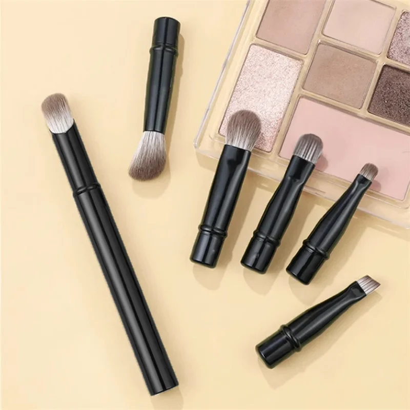 Description Picture 4 of item6Pcs Mini Travel Makeup Brushes Set with Box Portable Cosmetic Powder Foundation Blush Blending Concealer Make Up Brushes Set