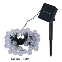 2024 New Solar Crystal Globe LED String Lights LED Solar Outdoor Light IP65 Fairy Light Christmas Garland for Garden Party Decor 5