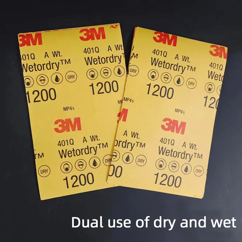 Sandpaper 139mm*228mm 1200 Mesh Silicon Carbide Grinding Car Polishing Paint Primer Coating Abrasive 3M 401Q