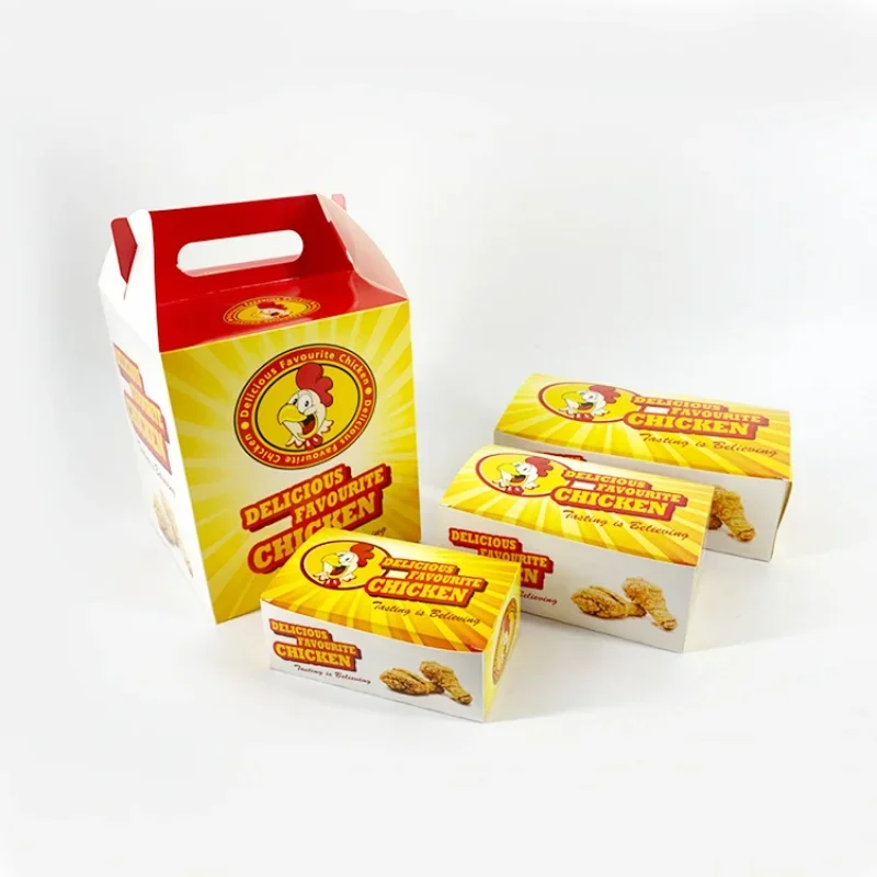

Customized productCustomized Take Away Food Grade Korean Paper Hot Dog To Go French Fried Chicken Carton Burger Box Printing Fas