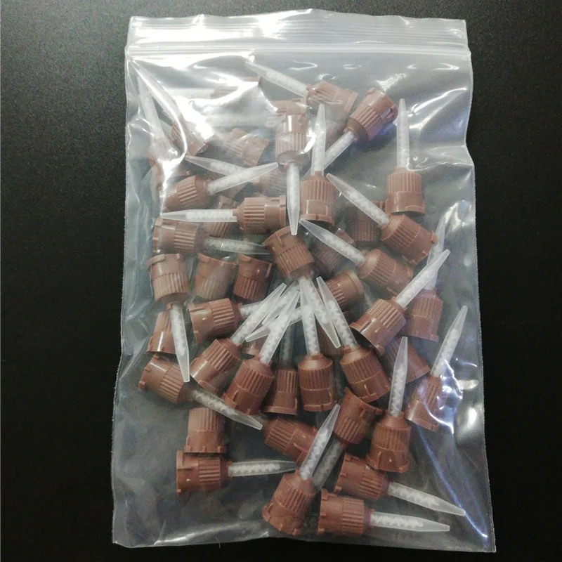 50 Teile/beutel Zahnmedizin Einweg Mischen Tipps Silikon Gummi Mischen Kopf 1:1 Für Abdruck Mischen Abgabe Pistole Dental Materialien – Detail 10
