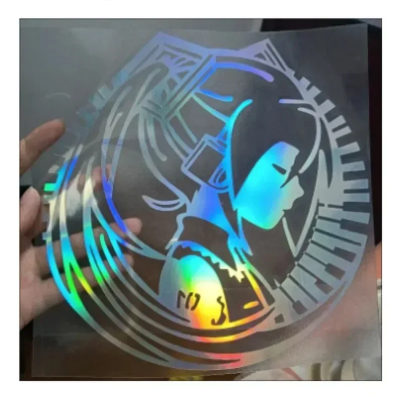 Miku colorful reflective laser car trunk sticker anime characters multicolored transparent sticker DIY laptop decor