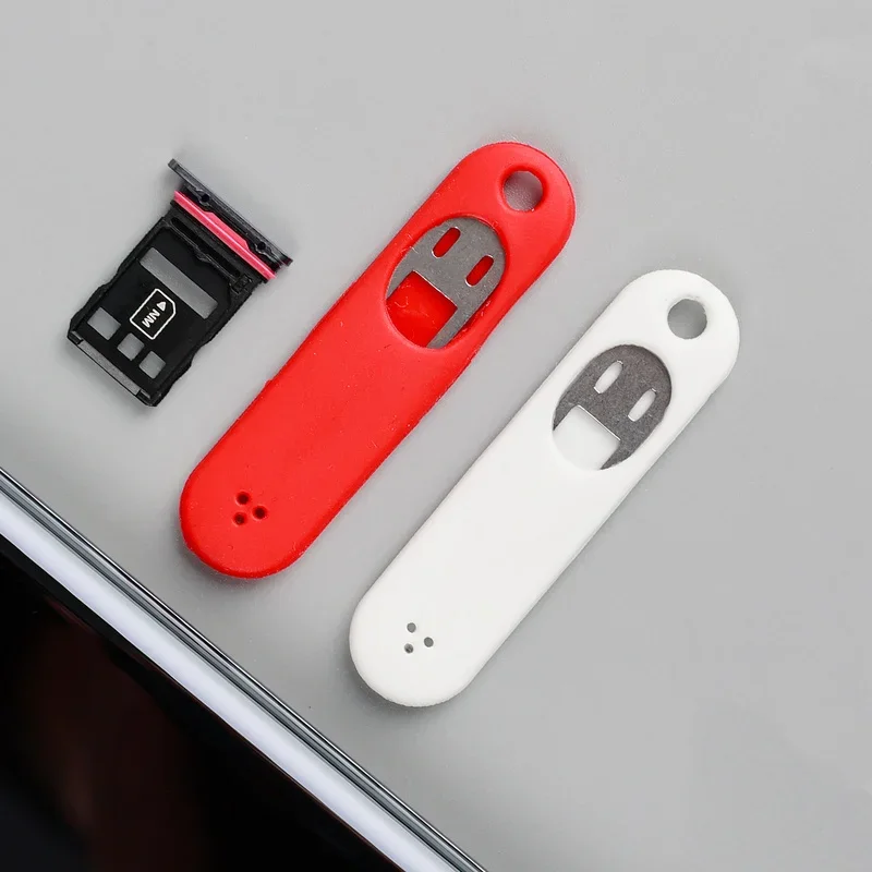 SIM Card Removal Needle Pin Anti-lost Tray Charm Keychain Split Rings Phone SIM Card Storage Case Ejecter Tool Needles