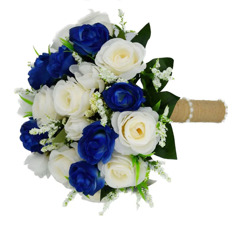 HS BRIDAL Fiori Da Sposa Azzurri Bouquet Da Sposa Romantico Da Donna Bouquet Da Sposa Da Damigella Donore Rosa Artificiale Ramos De Novia Da 34,62 € | DHgate