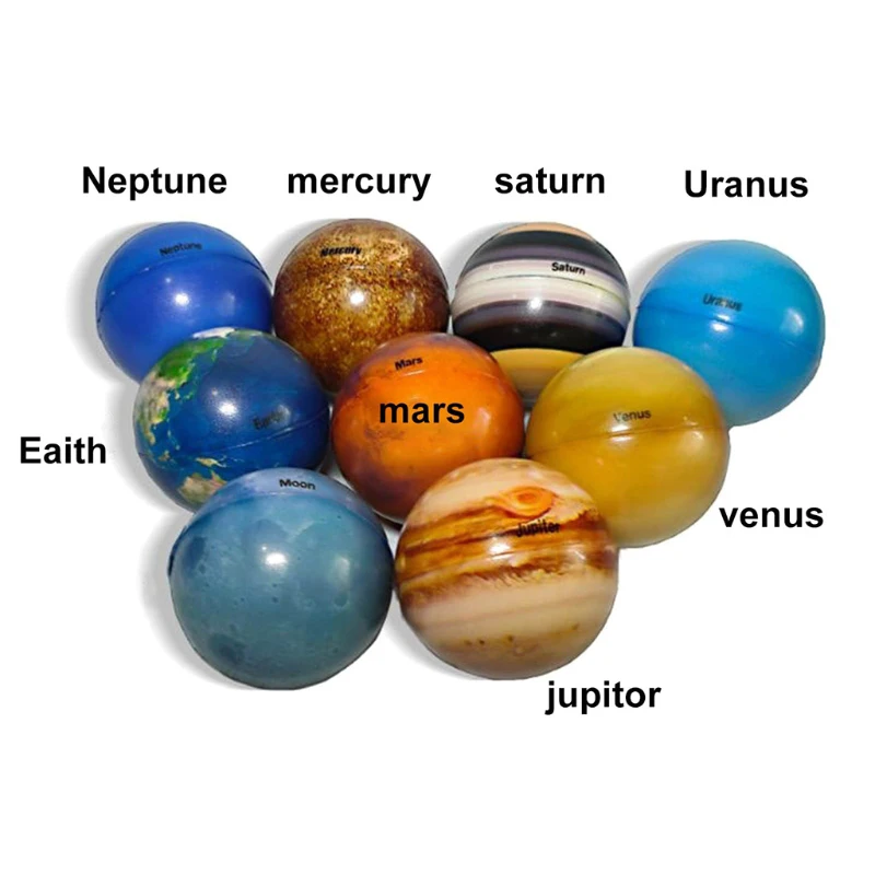 10 Pcs Solar System Planet Balls Stress Relief Educational Toys Safe Sponge Solid Soft Ball Ideal Bouncy PU Ball Toy Gifts 2