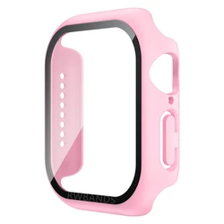 Premium Tempered Glass Screen Protector with Protective Case for 2024 Series S10 42MM (9 red pink)
