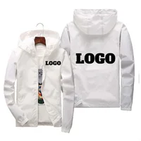 Veste d'automne avec Logo de marque personnalisé pour homme, coupe-vent chaud et imperméable, vêtements décontractés, grande taille 6Xl, vert, noir, rouge, pour l'extérieur 6