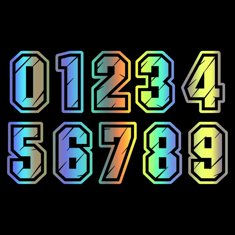 

Fashion No Background Figures 0 1 2 3 4 5 6 7 8 9 Racing Number Helmet Racing Vinyl Decals Motorcycle Cool Accessories Sticker