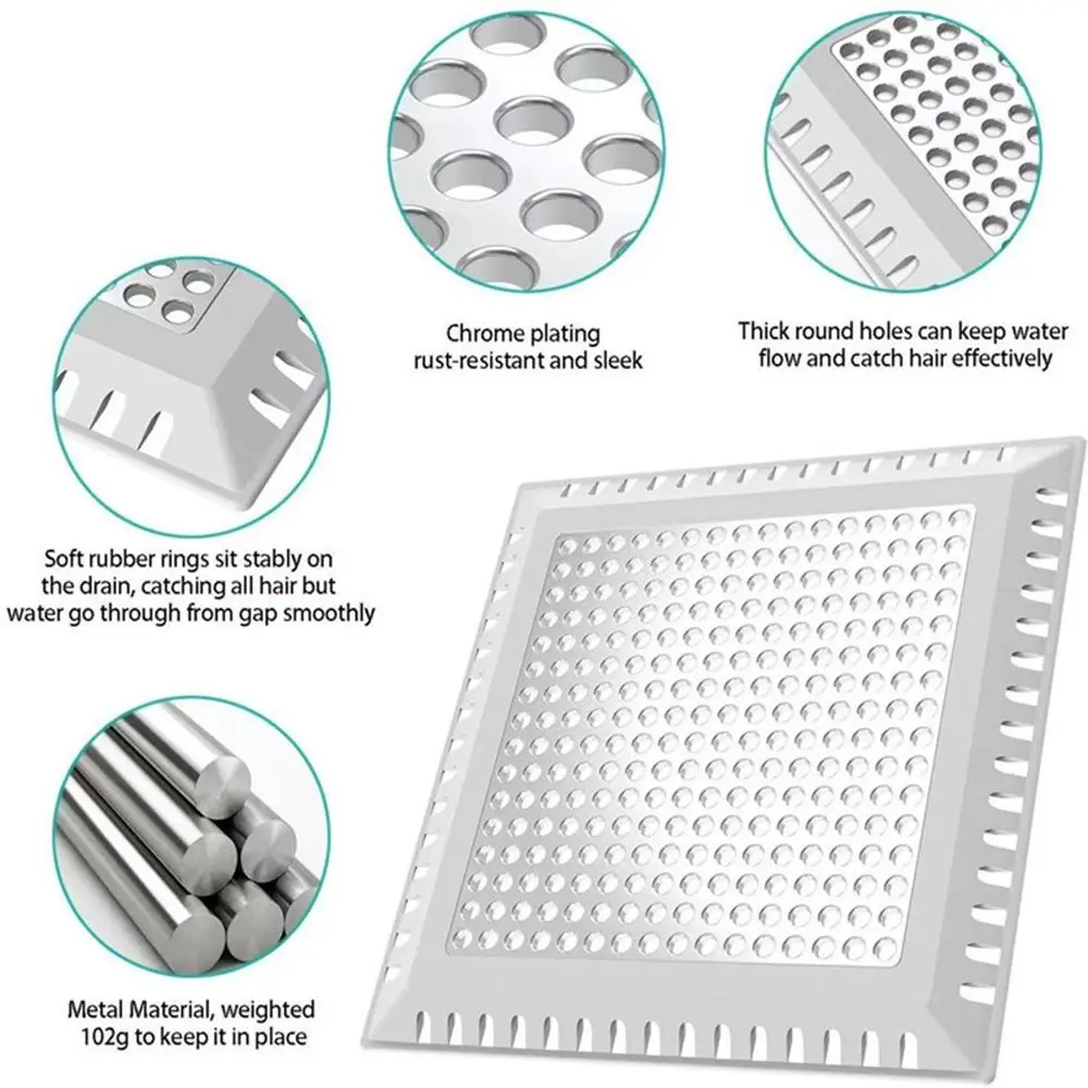 

Shower Drain Cover Hair Catcher Drain Filter Bathroom Protector Stainless Steel Sink Strainer Drain Filter Bathtub Hair Catcher